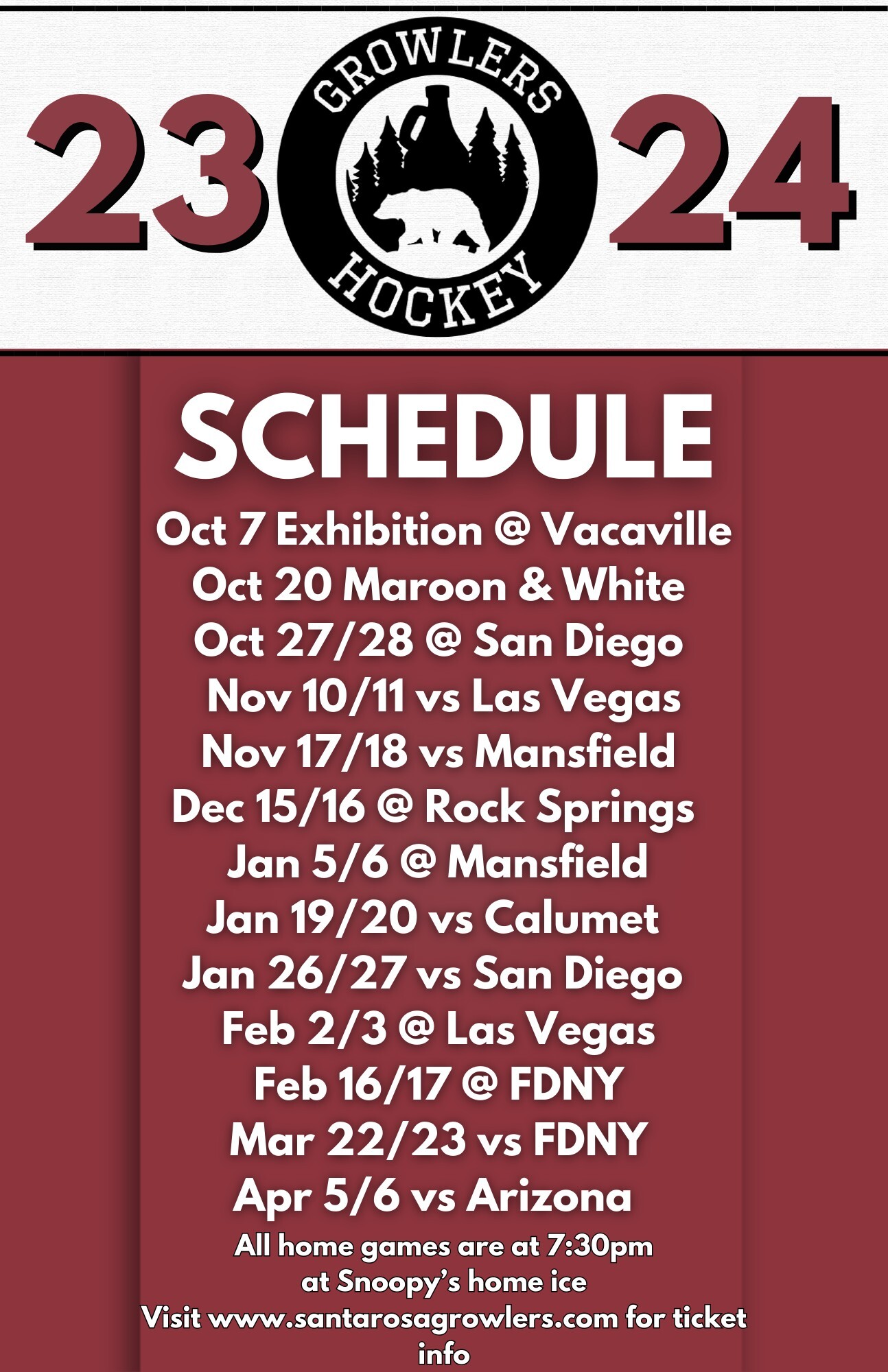 Staff Santa Rosa Growlers